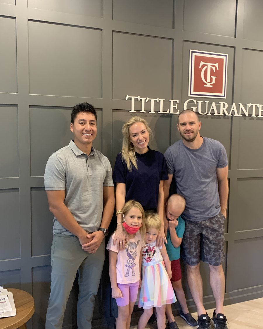 Ishmael Villarroel with clients in Bountiful, 2022
